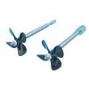 RC Boat Shaft Assembly 60mm 4-Blade Fully Submerged Propeller 5mm Shaft System with Motor Coupler for Trawler Fishing Bait Boats(4mm,30CM/24CM) view 2