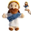 AKAIXI Jesus Hand Puppet Plush Jesus Doll 13" Blue Religious Bible Character Puppet Interactive Toy Fit Adult Hand Christian Easter Gifts for Baby Toddler Sunday School Kids First Communion Baptism view 1