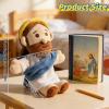 AKAIXI Jesus Hand Puppet Plush Jesus Doll 13" Blue Religious Bible Character Puppet Interactive Toy Fit Adult Hand Christian Easter Gifts for Baby Toddler Sunday School Kids First Communion Baptism view 2