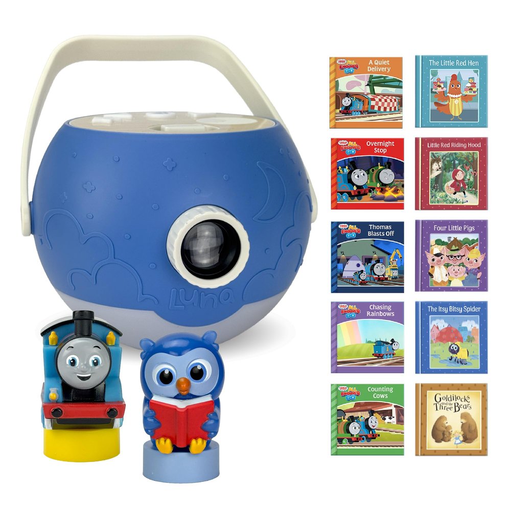 Kids Book Projector  5 Thomas & Friends and 5 Classic Read-Aloud Stories, 10 Songs & Night Light & Soothing Dream Music | Children Ages 3+ Storytime Projector for Kids & Toddler | Toys, Owl & Thomas
