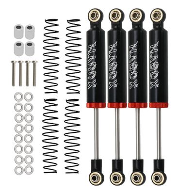 4pcs RC Shocks Absorber,RC Shock Absorber Set,RC Car Built-in Spring 70/80/90/100/110mm Shock Absorber Damper for 1/10 RC Crawler Axial SCX10 ii RBX10 Wraith TRX-4 MST Redcat (Black, 100mm 4pcs)