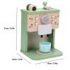 Alomejor Wooden Coffee Maker Toy, Play Kitchen Machine with Sounds and Lights for Kids Learning, Boys Girls Age 3 4 5 6 view 2