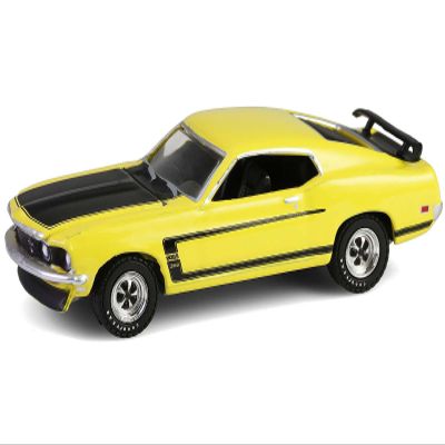1969 302 Bright Yellow with Black Hood and Stripes Barrett-Jackson Series 15 1/64 Diecast Model Car by Greenlight 37320B