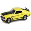 1969 302 Bright Yellow with Black Hood and Stripes Barrett-Jackson Series 15 1/64 Diecast Model Car by Greenlight 37320B view 1