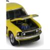 1969 302 Bright Yellow with Black Hood and Stripes Barrett-Jackson Series 15 1/64 Diecast Model Car by Greenlight 37320B view 2