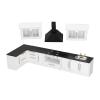 112: Cabinet, Modern Set, 7PCS Wooden Miniature Furniture with Working Doors and Drawers, Simulated Scene for Decoration view 3