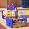 Kids Tool Set with Workbench, 24-Piece Blue Construction Toy Kit, Play Tools Box with Storage Case view 1