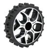 MiJunHD 180mm Lawn Mower Rubber Wheels Metal Drive Wheel Large Teeth Anti-Slip RC Car Tires Intelligent Robot Tire with ID 8mm Coupling for Unmanned Vehicle AGV 1Pc view 1