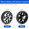 MiJunHD 180mm Lawn Mower Rubber Wheels Metal Drive Wheel Large Teeth Anti-Slip RC Car Tires Intelligent Robot Tire with ID 8mm Coupling for Unmanned Vehicle AGV 1Pc view 2