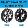 MiJunHD 180mm Lawn Mower Rubber Wheels Metal Drive Wheel Large Teeth Anti-Slip RC Car Tires Intelligent Robot Tire with ID 8mm Coupling for Unmanned Vehicle AGV 1Pc view 3