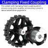 MiJunHD 180mm Lawn Mower Rubber Wheels Metal Drive Wheel Large Teeth Anti-Slip RC Car Tires Intelligent Robot Tire with ID 8mm Coupling for Unmanned Vehicle AGV 1Pc view 4