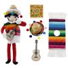 Twinjoykle Christmas Elf Doll Props & Accessories Set,Mexican Fiesta Clothing Costume Set with Serape Poncho, Sombrero Hat & Mini Guitar Props, Doll Not Included view 1