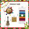 Twinjoykle Christmas Elf Doll Props & Accessories Set,Mexican Fiesta Clothing Costume Set with Serape Poncho, Sombrero Hat & Mini Guitar Props, Doll Not Included view 2
