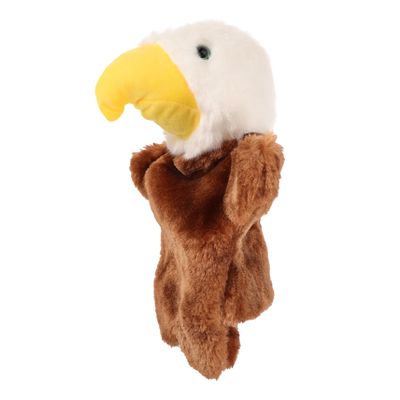 COOLHIYA Simulation Eagle Hand Puppet for Soft Plush Animal for Storytelling and Role Play Creative Interactive Movable Mouth Puppet for Imaginative Play and Activities