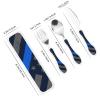 Retro Usa Thin Blue Line Police Flag Art Compact And Portable Gourd Handle Knife Fork Spoon Three Piece Set view 2