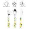 Yellow Lemon Compact And Portable Gourd Handle Knife Fork Spoon Three Piece Set view 3