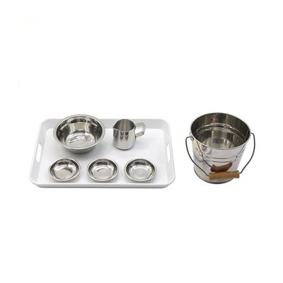EUKVYQPX Montessori Daily Life Teaching aid Table Washing Set Practical Life Material for Cleaning Exercise,Simple
