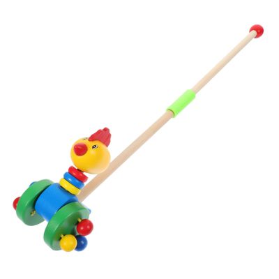 COOLHIYA Wooden Push Walker Cart Learning Walker for Boys and Safe Wood Material Smooth Surface Anti-Fall Support for Early Walking Development