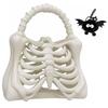 SNCIDSGE 3D Printed Skeleton Bone Bag,Halloween Skeleton Ribcage Purse,Creepy Party Accessory & Costume Prop for. (Large) view 1