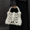SNCIDSGE 3D Printed Skeleton Bone Bag,Halloween Skeleton Ribcage Purse,Creepy Party Accessory & Costume Prop for. (Large) view 2