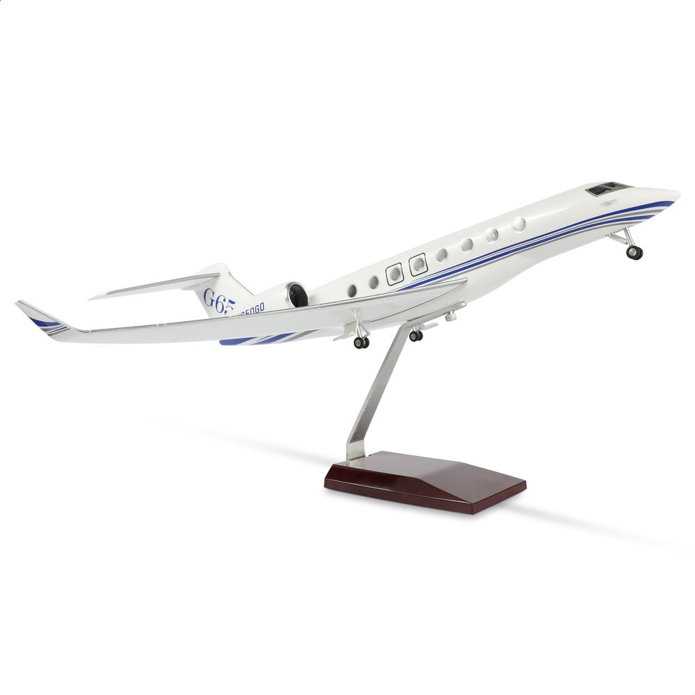 QIYUMOKE 1/67 Scale G650 Private Business Jet Model Kits (17.7 inch L) Large Resin Airplane Model with Stand for Adults Collectors or Aviation Enthusiasts Display Plane, Creative Gift for Men