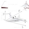 QIYUMOKE 1/67 Scale G650 Private Business Jet Model Kits (17.7 inch L) Large Resin Airplane Model with Stand for Adults Collectors or Aviation Enthusiasts Display Plane, Creative Gift for Men view 2