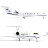 QIYUMOKE 1/67 Scale G650 Private Business Jet Model Kits (17.7 inch L) Large Resin Airplane Model with Stand for Adults Collectors or Aviation Enthusiasts Display Plane, Creative Gift for Men view 3