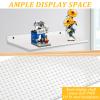 4 Pack Display Shelves for Building Bricks, Display Case Compatible with Brick Building Baseplate, Metal Floating Magnetic Display Cabinet Wall Mounted, Works with Major Building Blocks (4-White) view 3