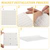 4 Pack Display Shelves for Building Bricks, Display Case Compatible with Brick Building Baseplate, Metal Floating Magnetic Display Cabinet Wall Mounted, Works with Major Building Blocks (4-White) view 4