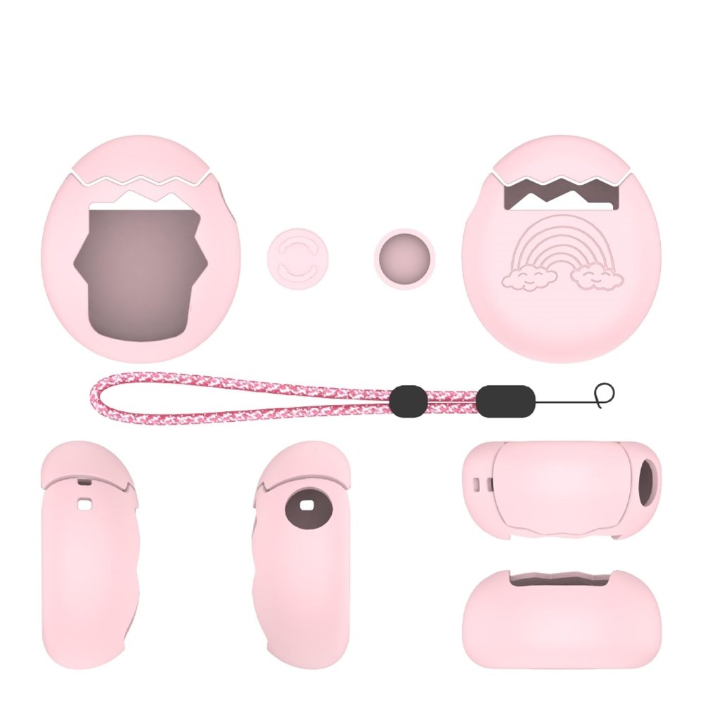 Protective Silicone Sleeve for Tamagotchi Paradise Virtual Electronic Pet Game Machine Case Cover,Anti-Scratch,Dust-Proof and Shockproof Soft Shell (Pink)