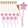 20 Count Princess and Witch-Themed Party Supplies, Featuring 10 Star-Shaped Pens and 10 Broom Pencils, Unique Glittery Writing Instruments for Events view 3