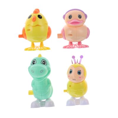WHAMVOX 4Pcs Wind-up Animal Clockwork Playthings for Easy to Hold Safe Educational Random Color