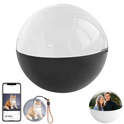 2.7" Crystal Ball Video Player,Memory Orb,Personalized Digital Photo Video Player with Digital & Heartbeat Display,Uploadable Videos & Photos Through Mobile APP,for Anniversary Birthday