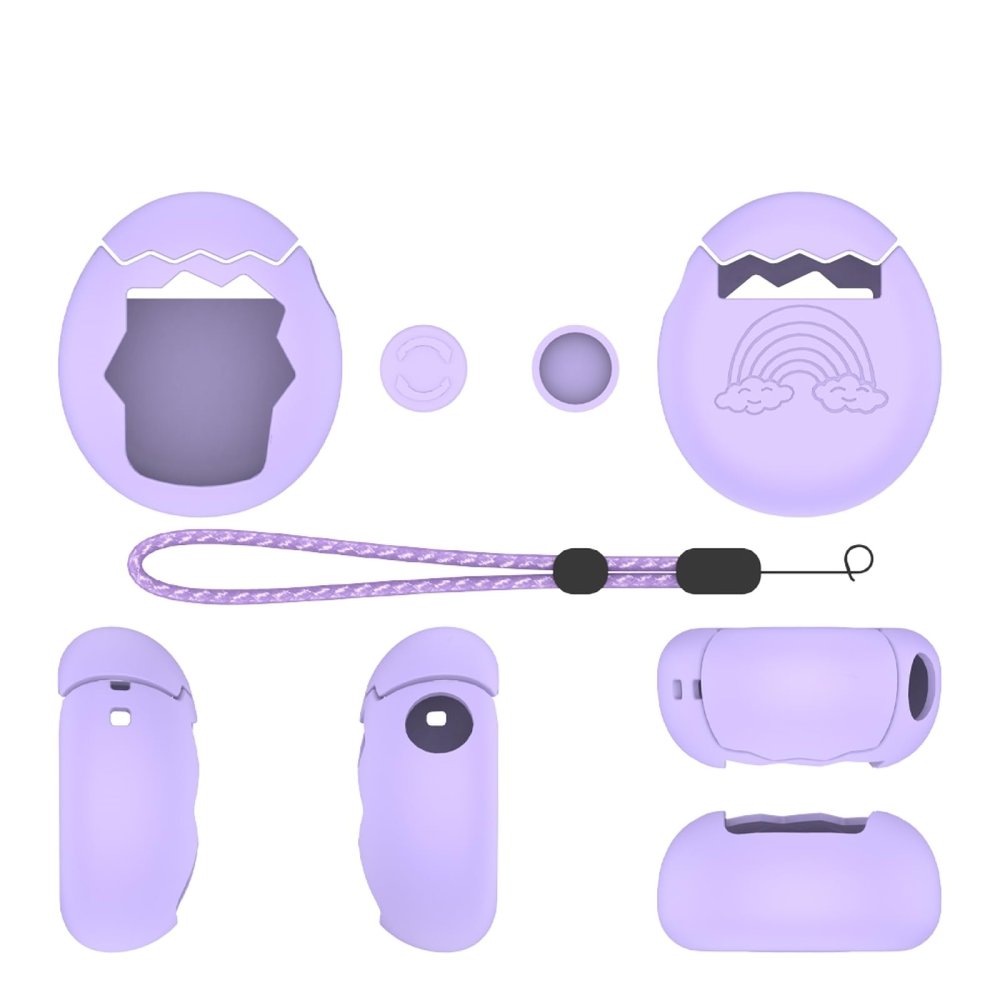 Protective Silicone Sleeve for Tamagotchi Paradise Virtual Electronic Pet Game Machine Case Cover,Anti-Scratch,Dust-Proof and Shockproof Soft Shell (Purple)