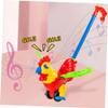 COOLHIYA Early Educational Rooster Push Walker for Detachable Animal Pulling Cart Plaything Develops Walking Posture and Gripping Skills Safe Plastic Learning Aid for Boy Girl Random Color view 3