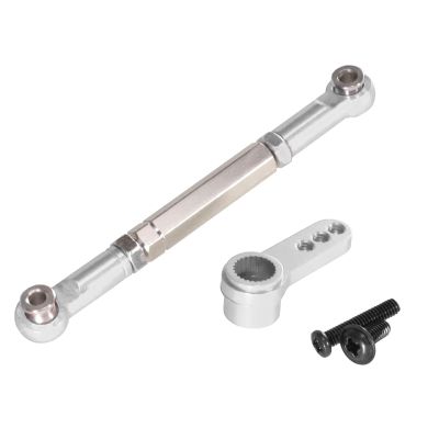 Parts For MJX For HYPER GO H12Y H12Y 1/12 Metal Servo Rod Servo Arm Remote Control Car Parts Upgrade(Silver)