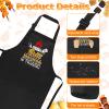 XLSXEXCL Kids Apron and Chef Hat Set, Funny Apron Adjustable Child Aprons Chef in Training Kitchen Aprons for Boys and Girls for Cooking, Baking, Painting, Training (Black) view 3