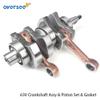 63V Crankshaft Assembly, Piston Set and Gasket for Yamaha 9.9-15HP 2T Outboard Motor view 3