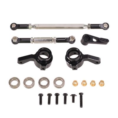 1/12 MN168 MN82 MN78 MN99S D91 D96 Remote Control Car Parts Metal Steering Rod Servo Arm Steering Cup Compatible with RC Car Models(Black)