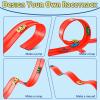 Safotad 15 Ft Flexible Race Track Toy Set, DIY Bendable Dual Lane Race Car Track with Strong Suction Cups, Portable Racing Track for 1:64 Diecast Cars, Easy Install Racetrack for Kids Ages 3+, Red view 3