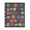 Stamp Album Refill Pages  10-Pack, 9-Pocket Double-Sided Sheets, Black Currency Coin Holder for Binders view 1