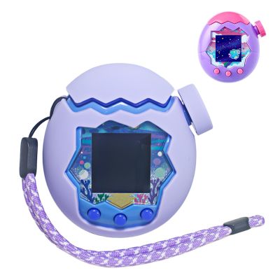 for Tamagotchi Paradise Case Silicone Hard Shell Cover for Tamagotchi Paradise Electronic Pet,Waterproof Sweatproof Washable Shockproof Anti-Drop 360Full Protection(Purple)