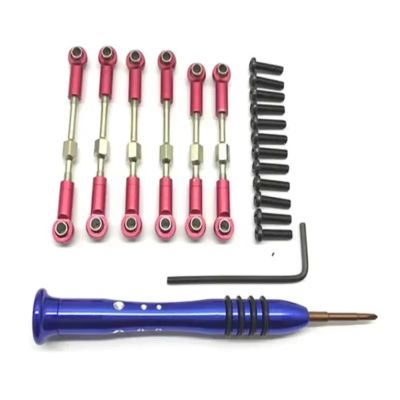 Parts For WLtoys A959-B A979-B A959 A969 A979 K929 Upgrade Metal Adjustable Rods Screwdriver RC Car Parts For(Red)