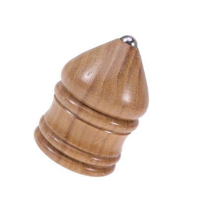 LALADEFIEE DIY Wooden Gyroscope Elm Wood Vintage Peg-top for Elderly Creative Spinning Top Enhances Hand-Eye Coordination and Fine Motor Skills Natural Brown Finish