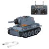 Helixsun 1/64 Scale 2.4G Mini RC Battle Tank Model with Infrared Combat Mode, Rotating Turret and Track Drive (Grey), Remote Control Military Vehicles with Infrared Shoot Collections view 1