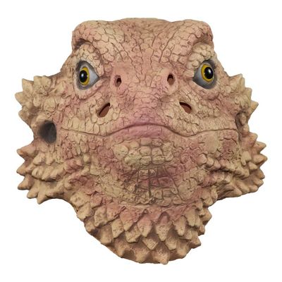 Mqhxellw Lizardman Animal Head Cover Anime Latex Headgear for Halloween Cosplay Bar Performance