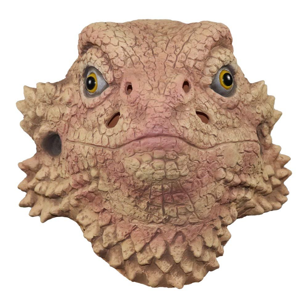 Mqhxellw Lizardman Animal Head Cover Anime Latex Headgear for Halloween Cosplay Bar Performance