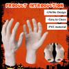1 Pair Severed Hand Realistic Scary Halloween Hands DIY Decorative Spooky Severed Body Parts for Haunted House, Prank, Themed Party, 10 inch, Male Haunted House Props view 4