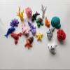 Ocean Animals 3D Printed Toy Set, 17 Piece Marine Life Collection, Articulating Coral Reef Creatures + Zipper Pouch view 3