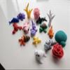 Ocean Animals 3D Printed Toy Set, 17 Piece Marine Life Collection, Articulating Coral Reef Creatures + Zipper Pouch view 4